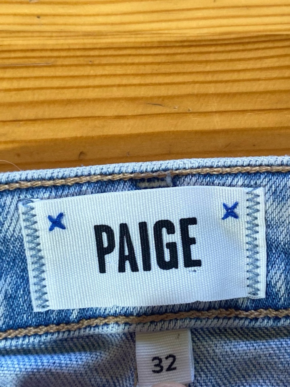 PAIGE Cindy Crop High Rise Straight Leg Raw Hem Jeans Mariska Size 32 - Picture 8 of 10
